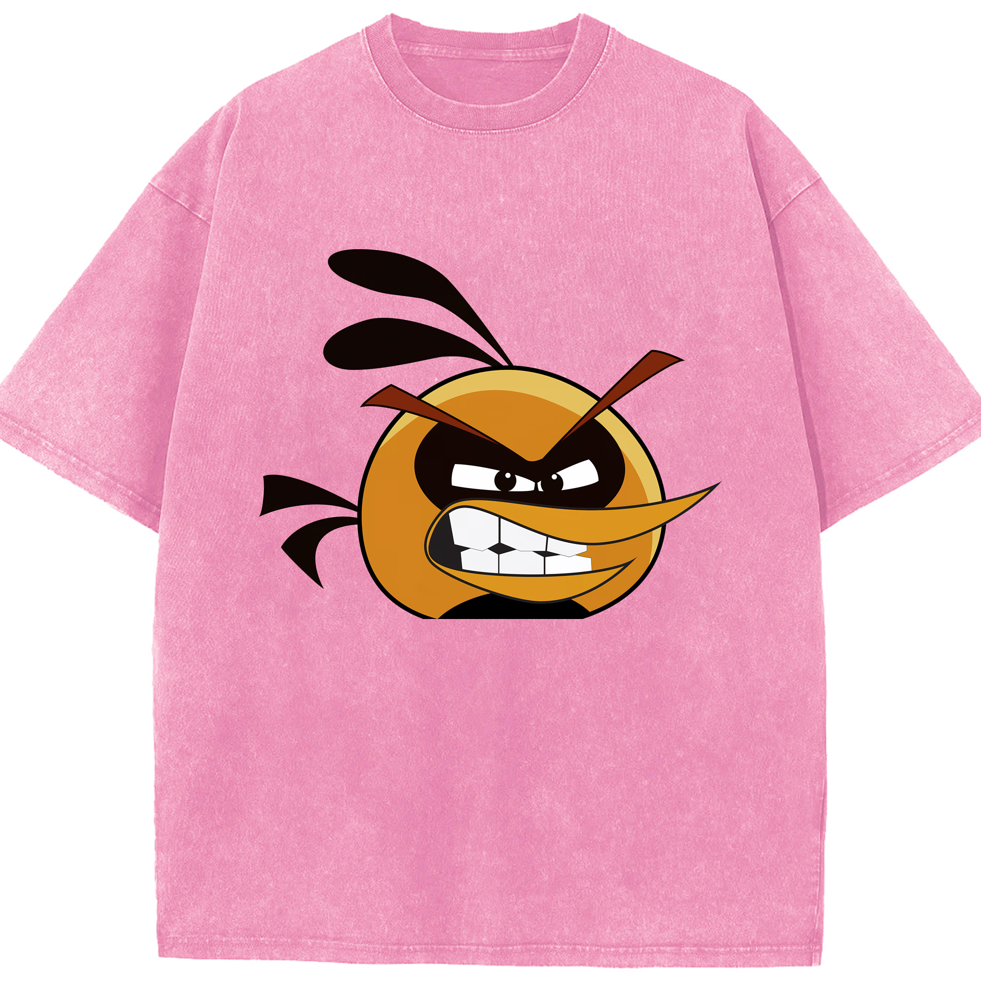 （画像用） Angry Birds アングリーバード 綿100% ヴィンテージ風 半袖Tシャツ（フロントプリント）